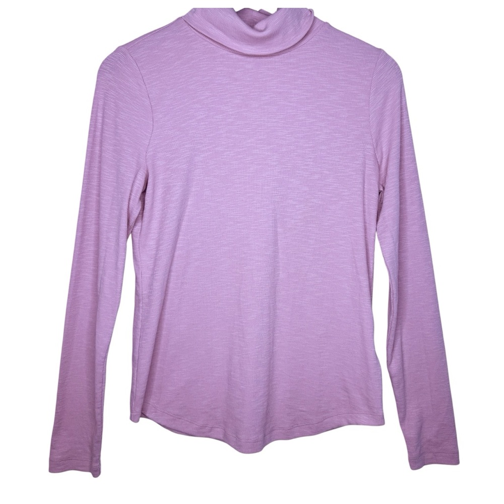 GAP Ribbed Knit Essential Turtleneck Top Size Medium in Dusty Pink